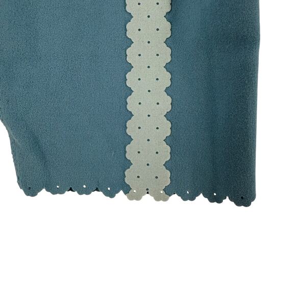 Nike Yoga Luxe Leggings Size S Blue Scalloped Eyelet 7/8 Length High Rise Yogi - Picture 4 of 9